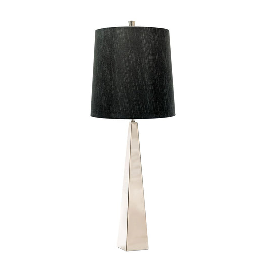 Ascent Light Table Lamp with Black Shade in Polished Nickel