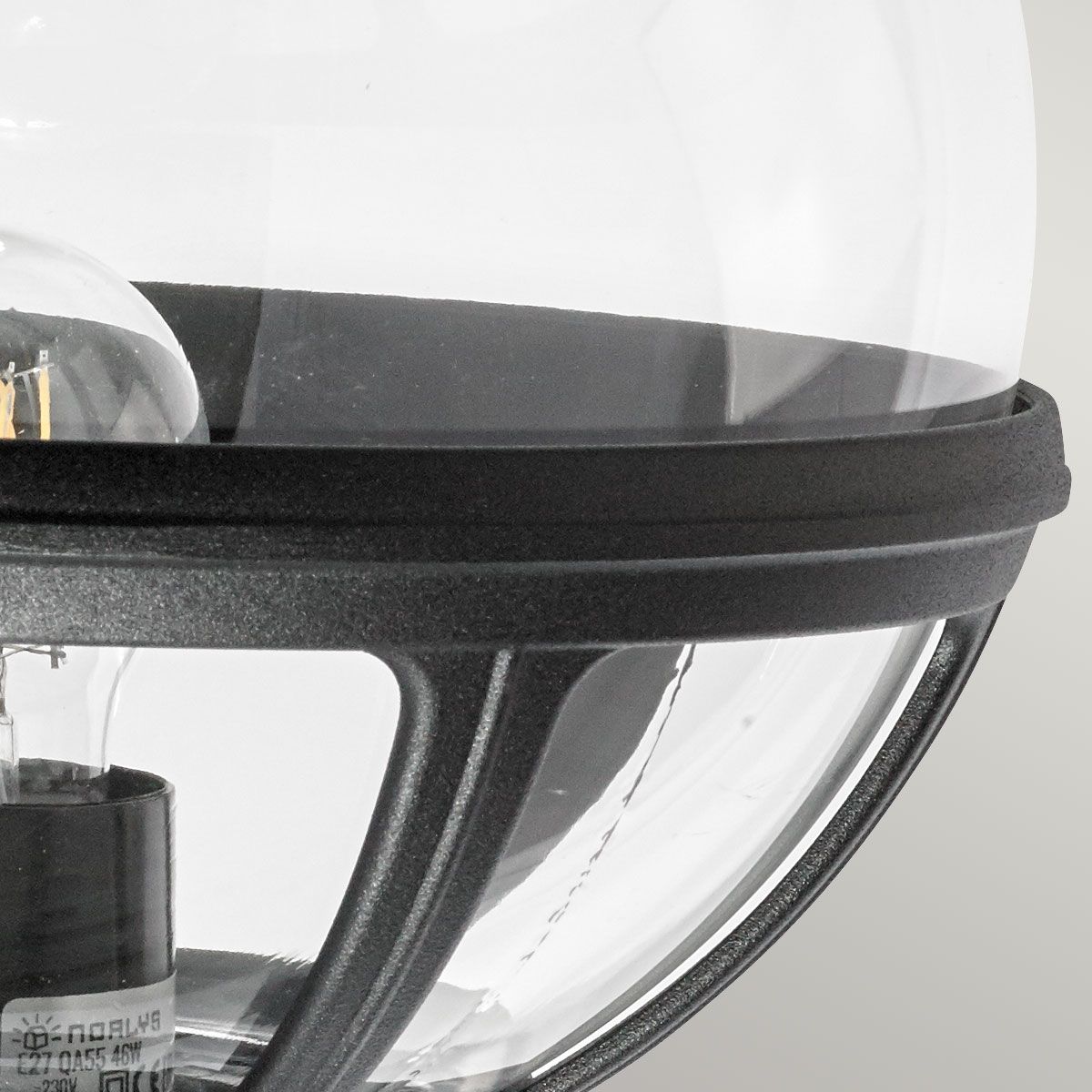 Bologna Light Up Wall Light in Black
