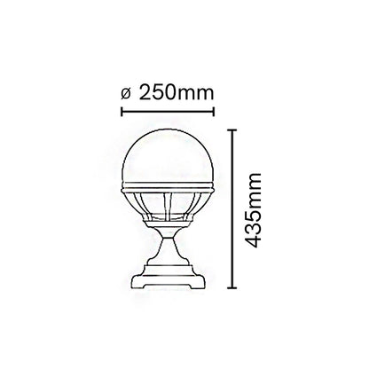 Bologna Light Pedestal in Black