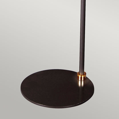 Balance in Light Floor Lamp in Black Polished Brass with Black Shade