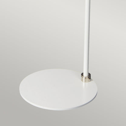 Balance Light Floor Lamp in White/Polished Nickel with White Shade
