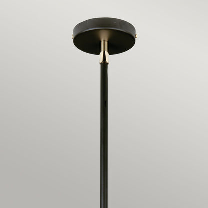 Balance Light Pendant in Black Polished Nickel with White Shade