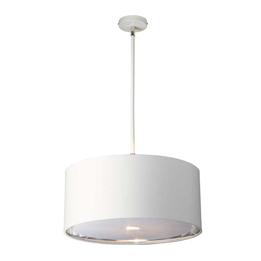 Balance Light Pendant in White/Polished Nickel with White Shade