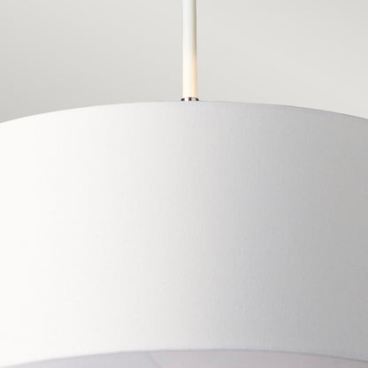 Balance Light Pendant in White/Polished Nickel with White Shade