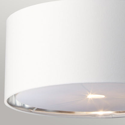 Balance Light Pendant in White/Polished Nickel with White Shade
