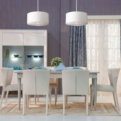 Balance Light Pendant in White/Polished Nickel with White Shade