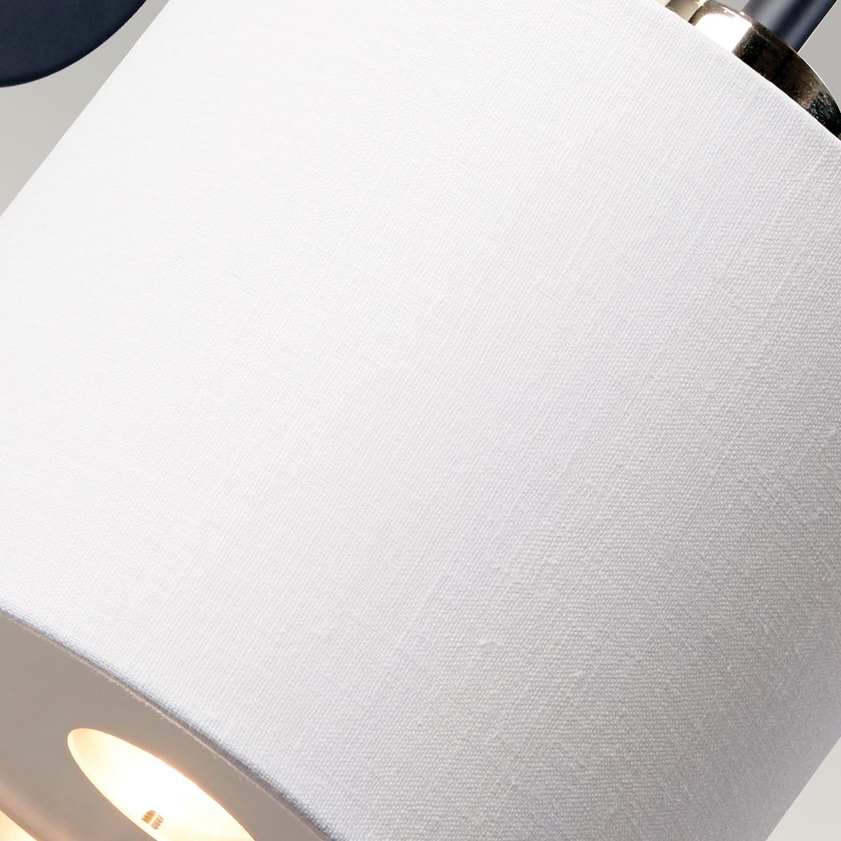Balance in Light Wall Light in Black Polished Nickel with White Shade