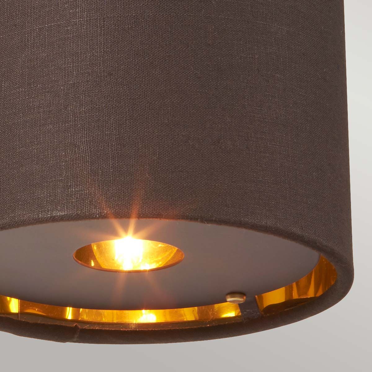 Balance Light Wall Light in Brown Polished Brass with Brown Shade