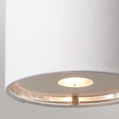 Balance Light Wall Light in White Polished Nickel with White Shade