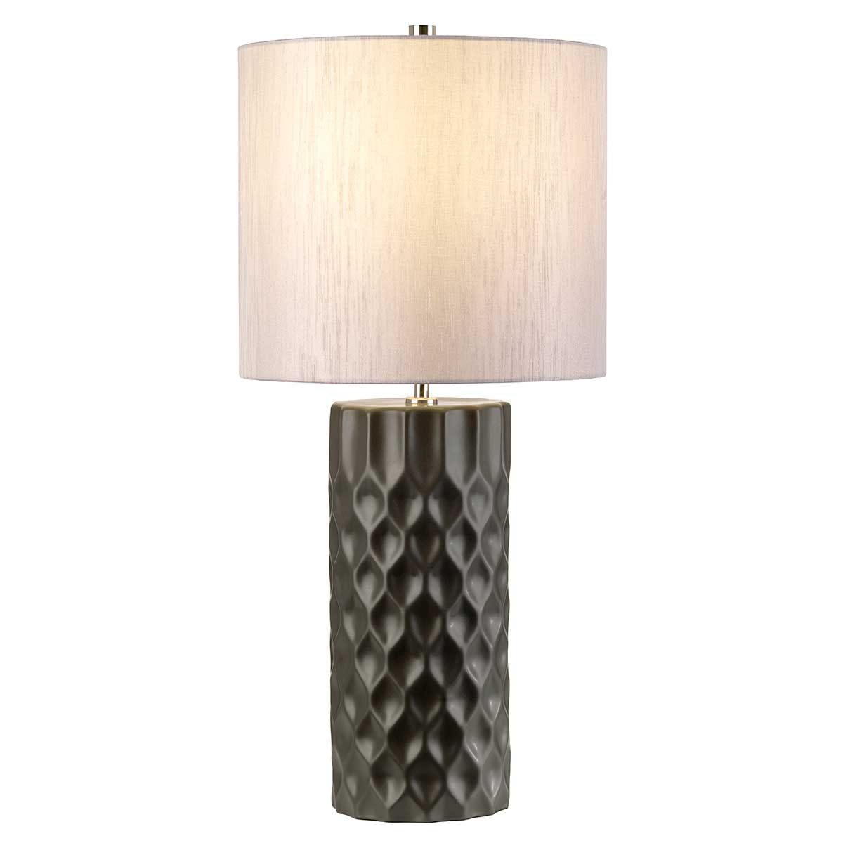 Barbican Light Table Lamp in Graphite with Silver Shade