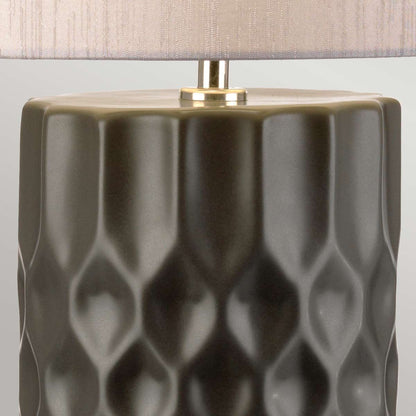 Barbican Light Table Lamp in Graphite with Silver Shade