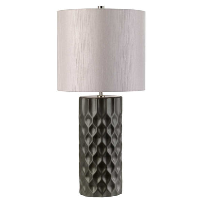 Barbican Light Table Lamp in Graphite with Silver Shade
