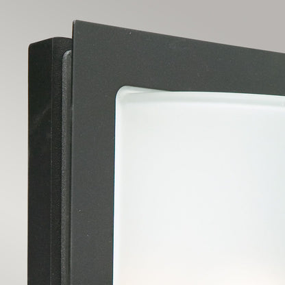 Basel Light Wall Lantern in Black With Frosted Glass