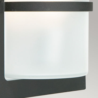 Basel Light Wall Lantern in Black With Frosted Glass