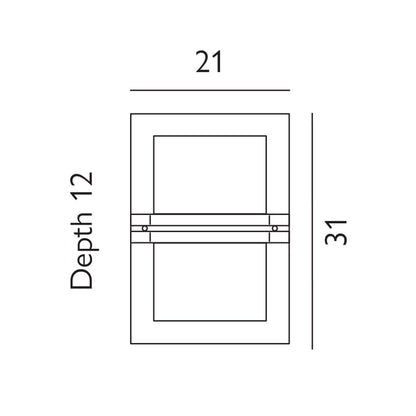 Basel Light Wall Lantern in Stainless Steel With Clear Glass