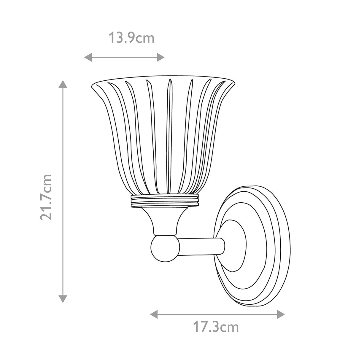 Austen Light Wall Light in Polished Chrome