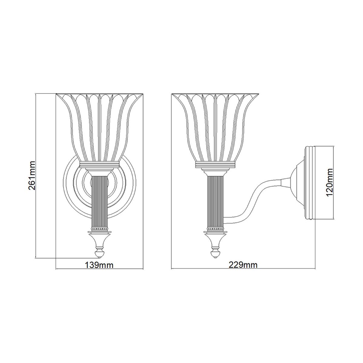 Carroll Light in Polished Nickel