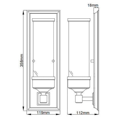 Cambridge 1 Light Wall Light in Polished Chrome