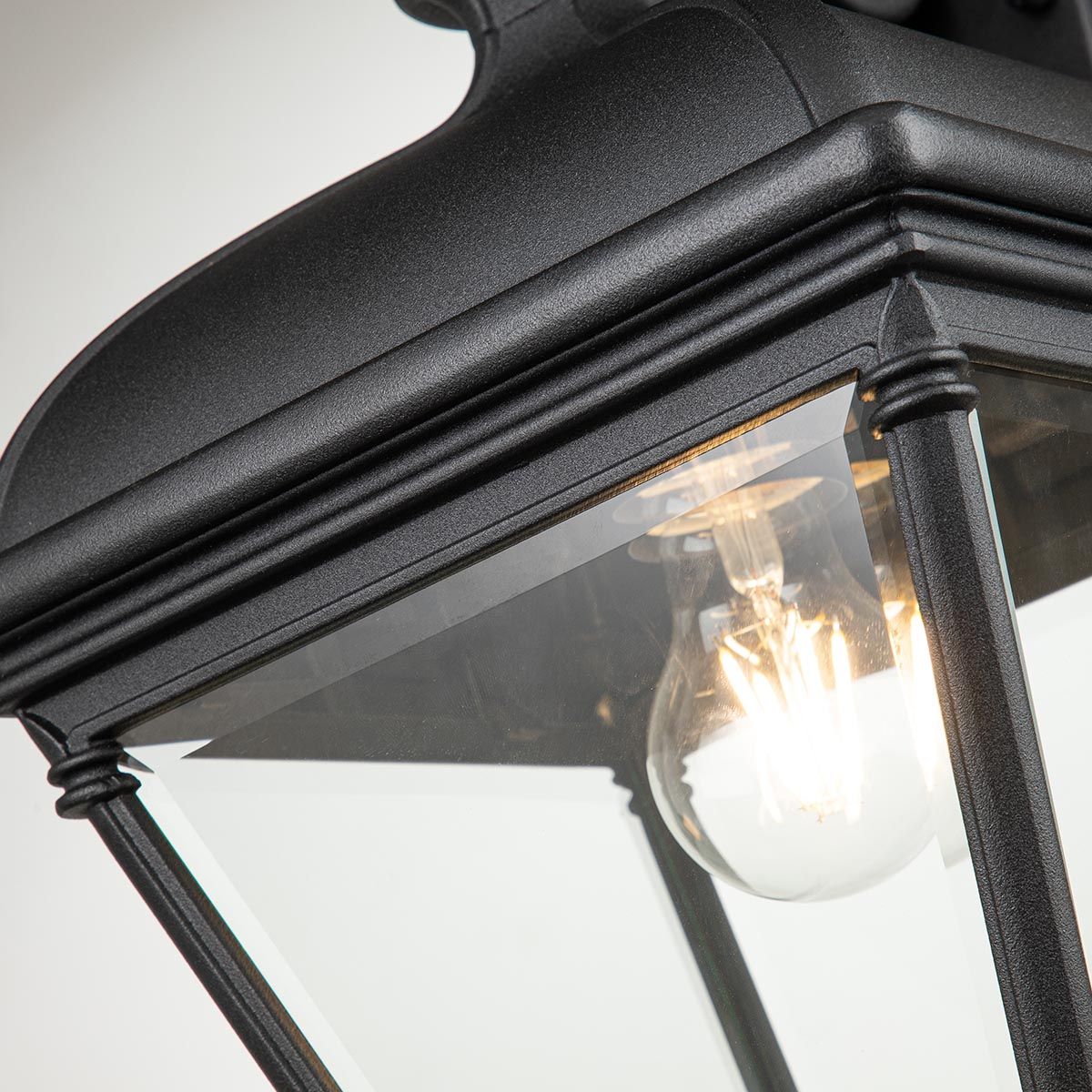 Bayview in Light Large Wall Lantern in Black