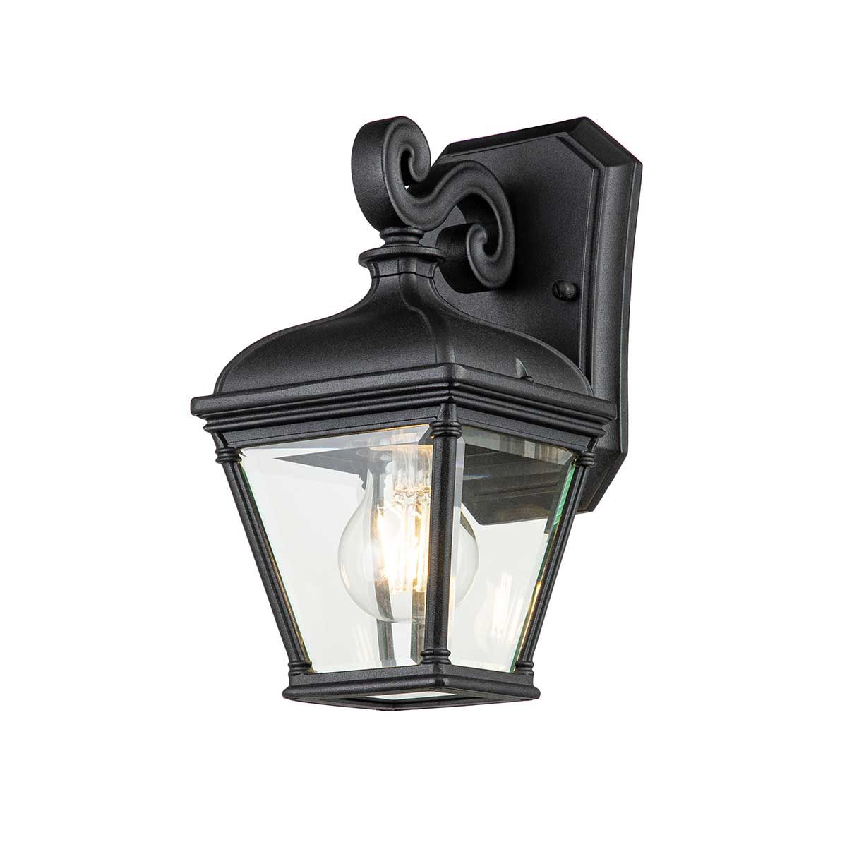 Bayview in Light Small Wall Lantern in Black