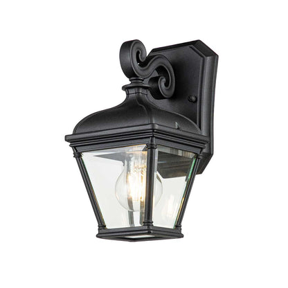 Bayview in Light Small Wall Lantern in Black