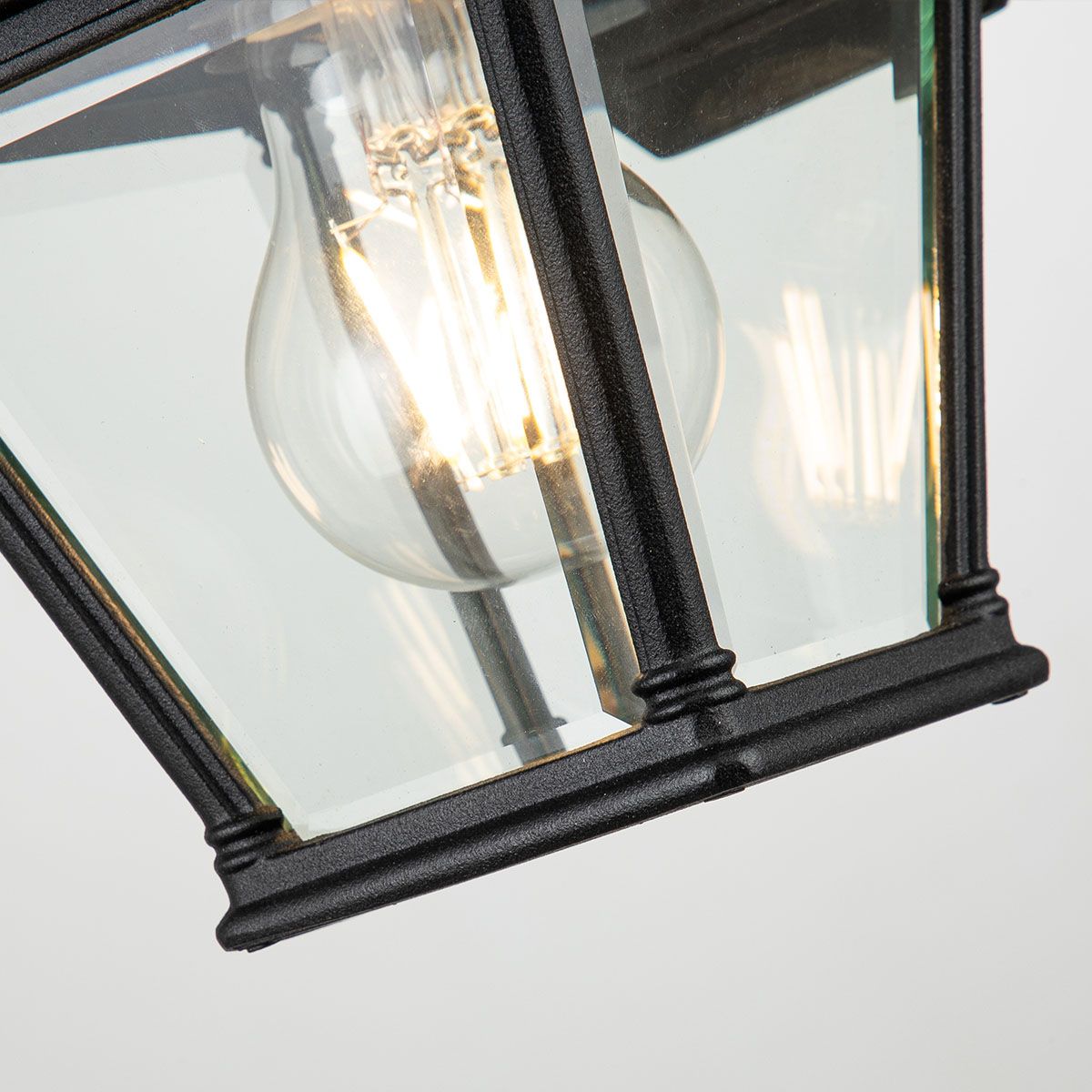 Bayview in Light Small Wall Lantern in Black