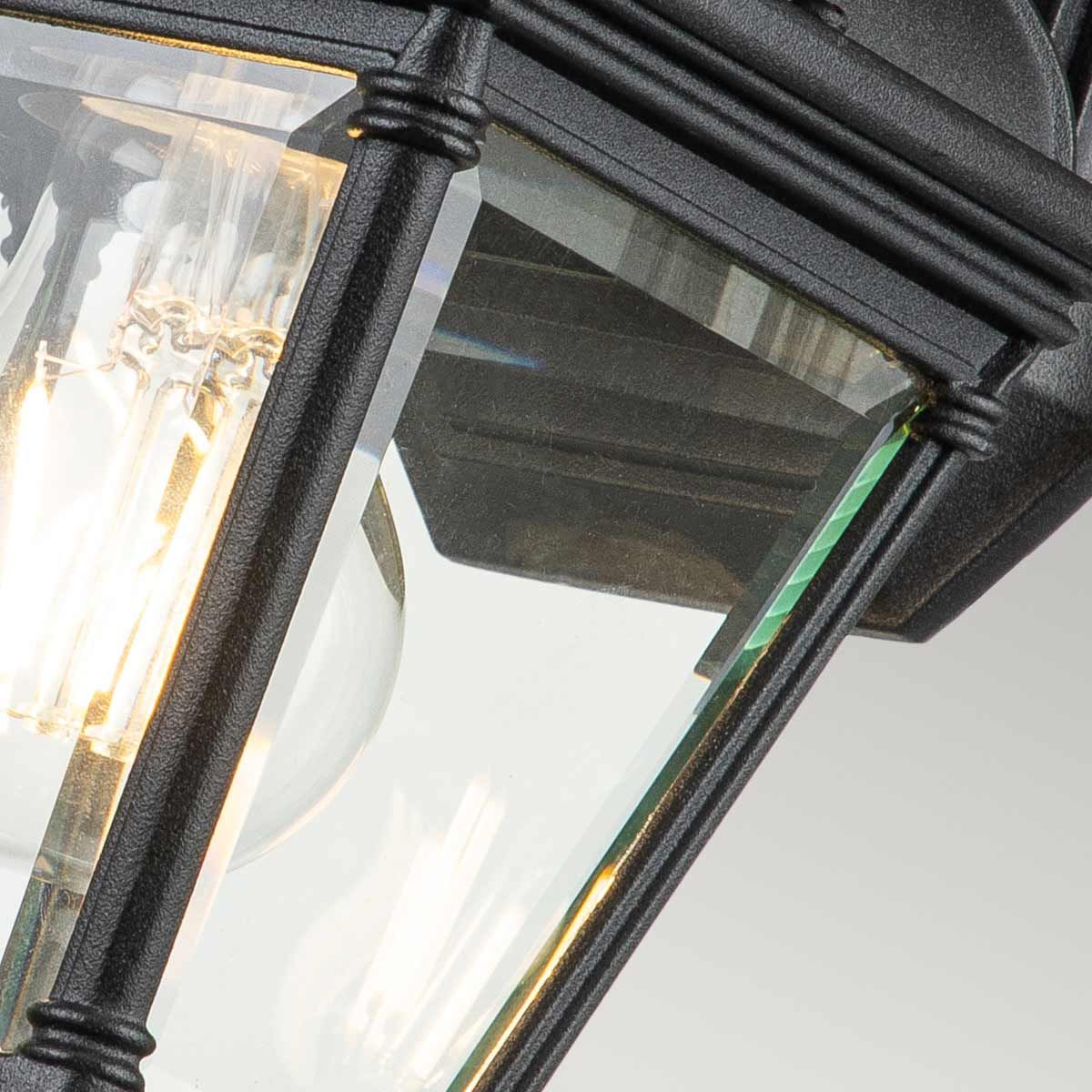 Bayview in Light Small Wall Lantern in Black