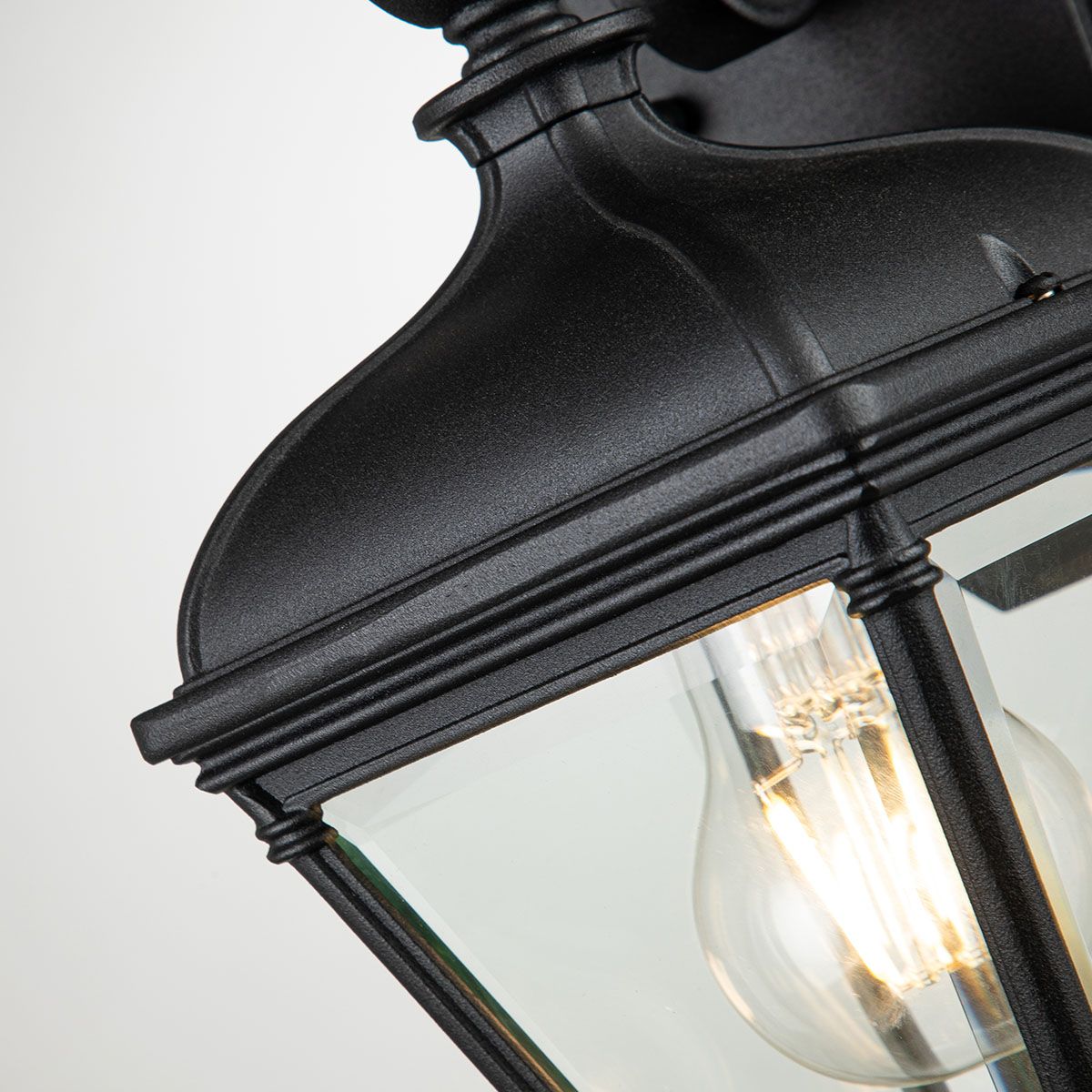 Bayview in Light Small Wall Lantern in Black