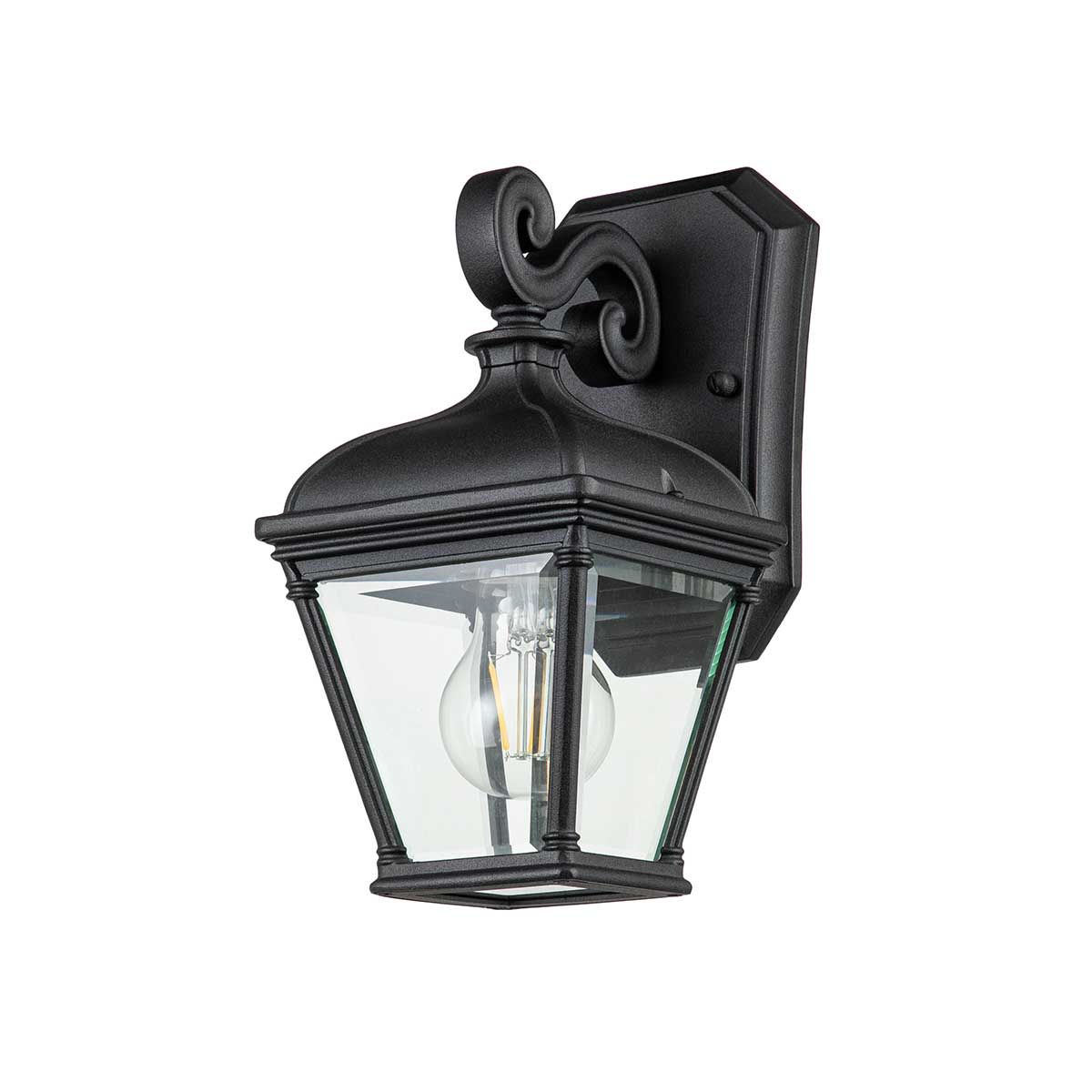 Bayview in Light Small Wall Lantern in Black