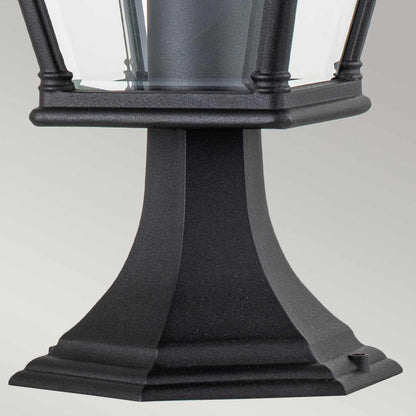 Bayview In Light Medium Pedestal Lantern In Black