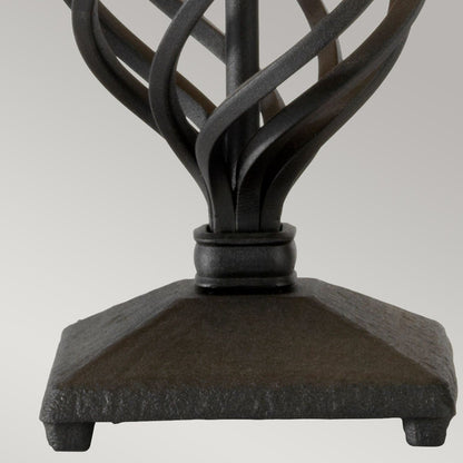 Belfry Light Table Lamp in Black with Ivory Shade