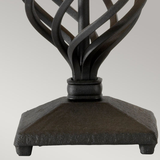 Belfry Light Table Lamp in Black with Ivory Shade