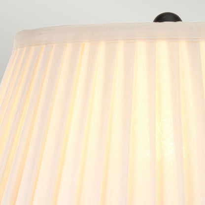 Belfry Light Table Lamp in Black with Ivory Shade