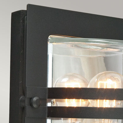 Bern Light Wall Lantern in Black With Clear Glass