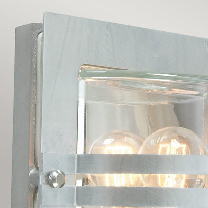 Bern Light Wall Lantern in Galvanised With Clear Glass