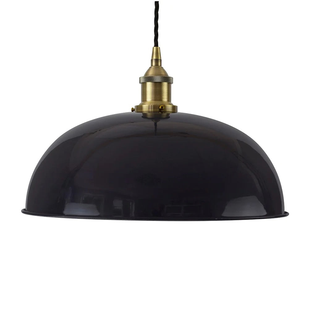 Worcester Painted Pendant Light in Squid Ink Blue