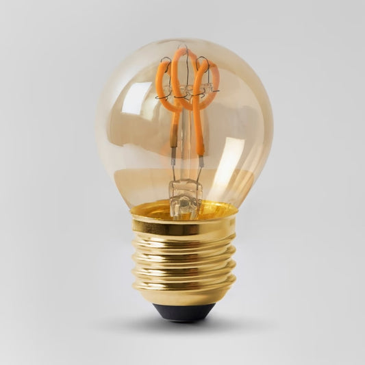 Balham E27 2W Vintage Golf Ball Sunset White 1800K High CRI LED Bulb