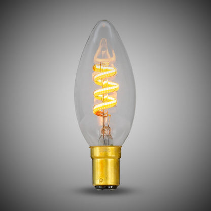 Soho Lighting 3W CANDLE C35 Dim to warm B15 Clear LED Bulb