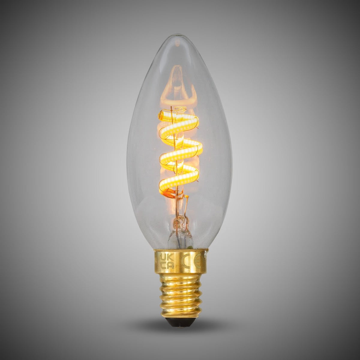 Soho Lighting 3W CANDLE C35 Dim to warm  E14 Clear LED Bulb