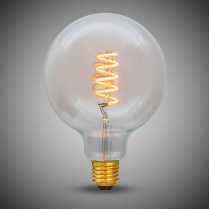 Soho Lighting 7W Globe G125 Dim to warm  E27 Clear LED Bulb