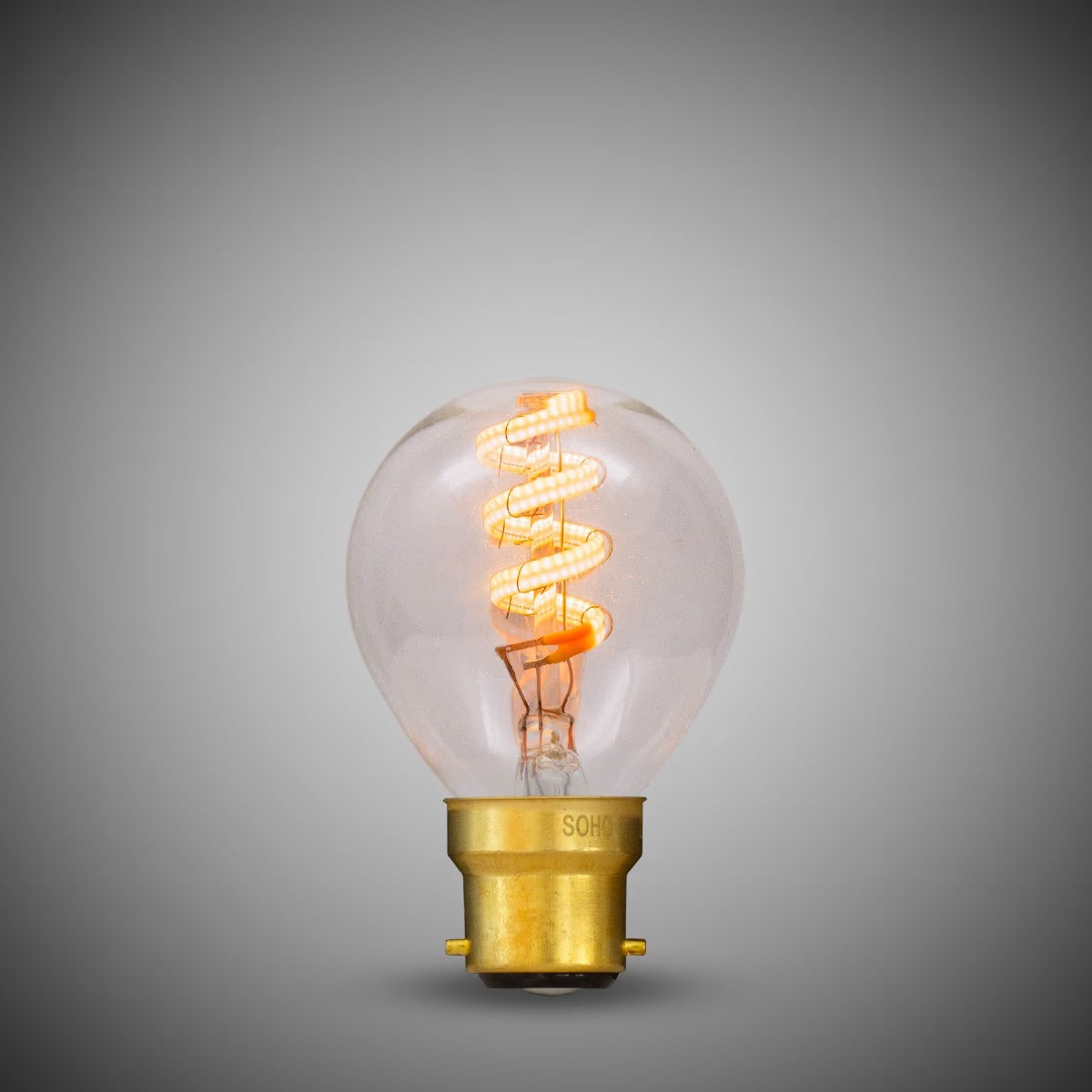 Soho Lighting 3W Golfball G45 Dim to warm  B22 Clear LED Bulb