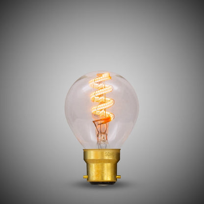Soho Lighting 3W Golfball G45 Dim to warm  B22 Clear LED Bulb