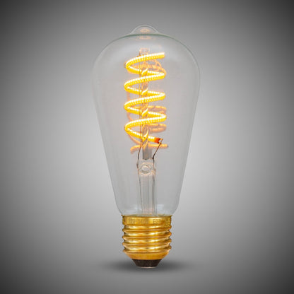 Soho Lighting 7W Edison ST64  Dim to warm  E27 Clear LED Bulb