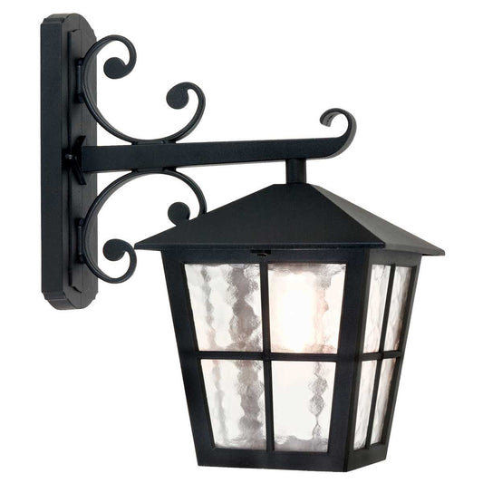 Canterbury Light Wall Down Lantern in Black