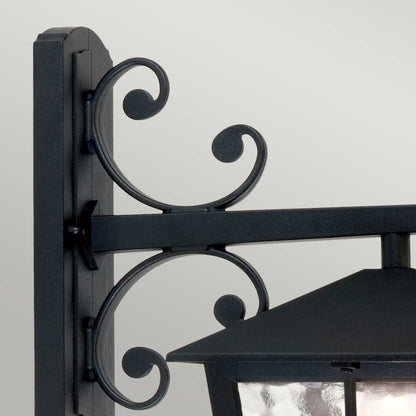Canterbury Light Wall Down Lantern in Black