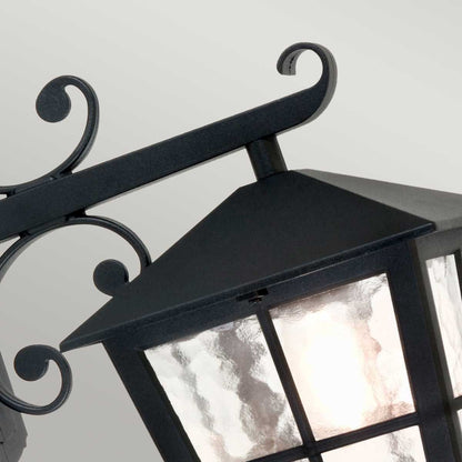 Canterbury Light Wall Down Lantern in Black
