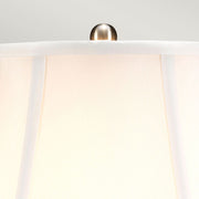 Blue Ginger Jar Table Lamp in Blue and White with White Shade