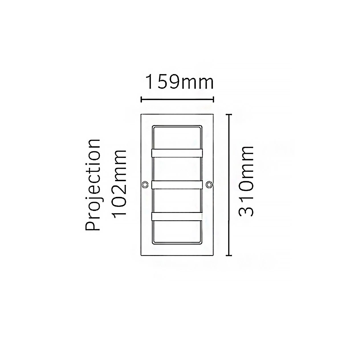 Boden Light Wall Light in Black With Clear Polycarbonate