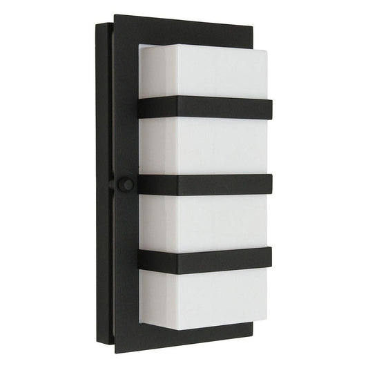 Boden In Light Wall Light In Black With Opal Polycarbonate