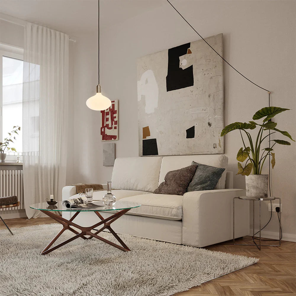 Oval plug in Pendant Graphite Lifestyle 1
